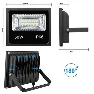 Прожектор SMART LED 50W IP66 RGB Bluetooth з додатком spar-7982 фото