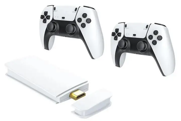 Детская игровая консоль / приставка M15 4K 64GB 20000 игр + два беспроводных контроллера белая OptDropPof-m16263 фото