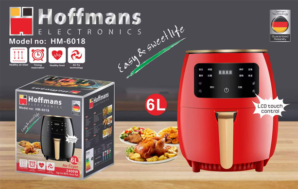 Аерофритюрниця Hoffmans 6.0L 2400W HM-6018 MagnitoptPof-11365 фото