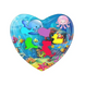 Дитячий розвивальний водний килимок Lindo у формі серця з водою й рибками для дітей Vener-PL-4 фото 5