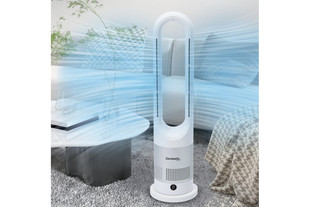 Напольный куллер/вентилятор Germatic БЕЗЛОПОСТНОЙ (AM-030JR) (Зима-лето, LED, 1200W, сенсор, пульт ДУ, автоповорот 80&deg;) MeladPof-17381 фото