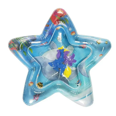 Розвивальний ігровий дитячий водний надувний килимок із водою й рибками аквакилимок зірка Vener-PL-6 фото