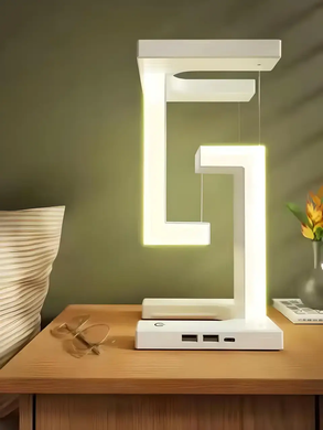 Настольная лампа SHS 2238 светодиодная с 2*USB и беспроводной зарядкой 10W OptDropPof-5052238 фото