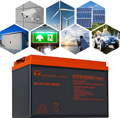 Гелевый аккумулятор BATTERY GEL Turkishh Solar 12V 100 Ah OptDropPof-M100a фото