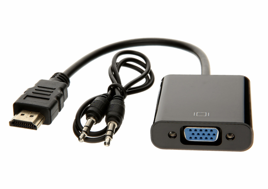 Перехідник HDMI в VGA з аудіовходом 3.5 мм lambixX-HDMI/VGA audio фото