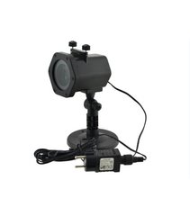 Лазерний проектор вуличний 518 з пультом та картриджі на 12 зображень (Диско)