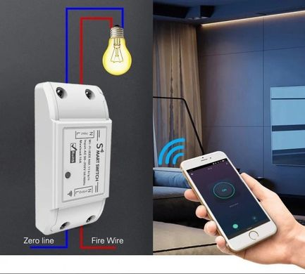 Wifi реле для умного дома Wi-Fi Smart Switch 10А, умный вай фай выключатель spar-4982 фото