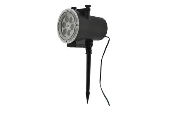 Лазерный проектор уличный 518 с пультом и картриджи на 12 изображений (Диско)
