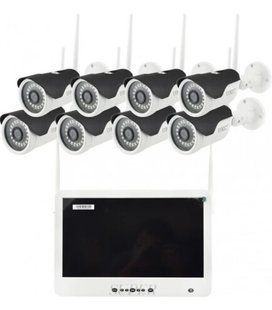 Комплект видеонаблюдения беспроводной DVR KIT Full HD UKC CAD-1308 LCD 13.3" WiFi 8ch набор на 8 камер spar-5521 фото