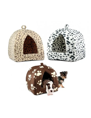 М'який будиночок для собак та кішок Pet Hut White 25х25 KaramanPof-MA266brown фото