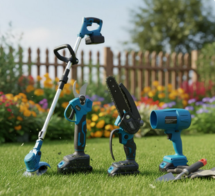 Комплект для сада Триммер Секатор Пила оздуходуйка 4 in 1 Tools SpartakPof-10296 фото