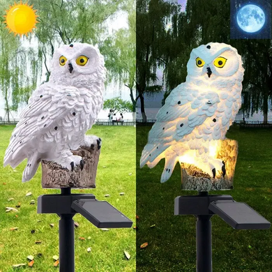 Фонарь садовый Сова с солнечной панелью WHITE OptDropPof-21285201379 фото