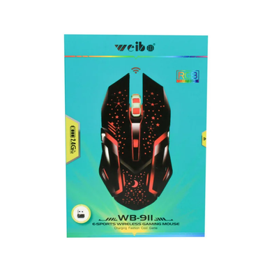 Игровая мышка для геймеров Weibo WB-911 беспроводная с rgb подсветкой venera-VEN273 фото