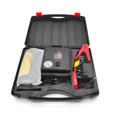 Автомобильное пускозарядное устройство Jump Starter 9980 мАч с компрессором в кейсе OptDropPof-sp8399 фото