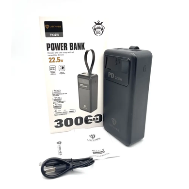 Повербанк LENYES PX321D 30000mAh 22,5W QUICK CHARGE PD delta-25 фото
