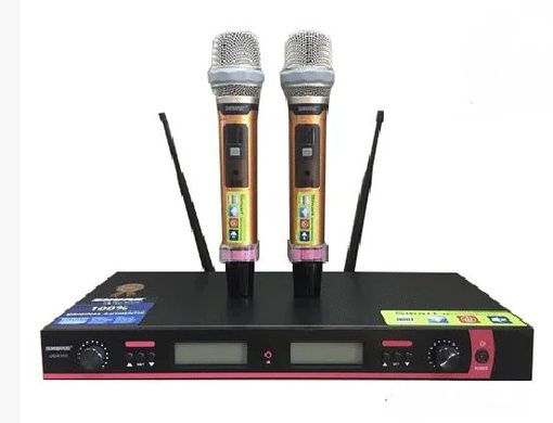 Вокальний динамічний мікрофон 2шт DM UG-X10 II Shure з радіосистемою spar-5075 фото