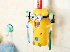 Автоматический дозатор для зубной пасты с держателем для щеток (миньоны)!!!
