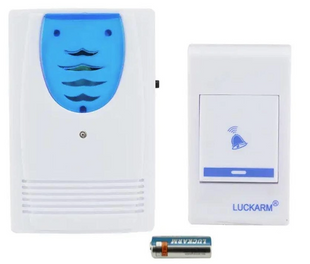 Бездротовий дверний дзвінок від батарей Luckarm Intelligent 8203 Білий Spartak-7689 фото