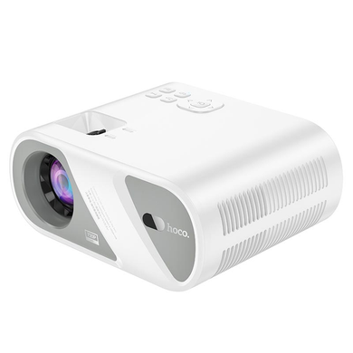 Беспроводной проектор Hoco DT1 720p с Wi-Fi 2.4G/5G, Bluetooth 5.0, HDMI/USB/AV, экран 20&ndash;200", 140 ANSI люмен Kmt5Pof-000080556 фото