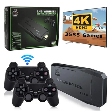 Ігрова приставка m8 mini game stick 4k hdmi та 2 бездротові джойстики консоль для телевізора Yakov-1011 фото