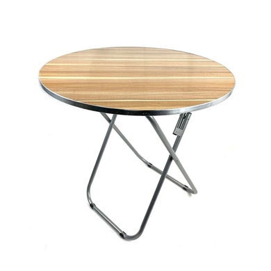 Складной круглый столик для пикника Supretto Коричневый mel-496504 фото