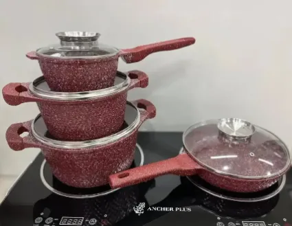 Набор посуды с гранитным покрытием на 7 предметов Higer Kitchen НК-315 Красный HG-НК-315 RED фото