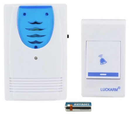 Беспроводной дверной звонок от батареек Luckarm Intelligent 8203 Белый Spartak-7689 фото