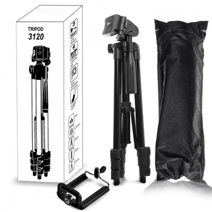 Штатив металлический универсальный для телефона и фотоаппарата Tripod 3120 портативный трипод 0,35-1.02м OptDropPof-2054632158 фото