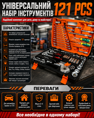 Набор инструментов 121 предмет в кейсе Venera7kmPof-VEN-121PC фото
