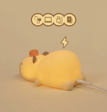 Светильник Аккумуляторный Capybara Sleep Ночник Беспроводной Силиконовый Капибара DomtePof-793 фото