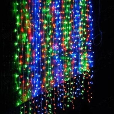 Гірлянда водоспад 400 LED 3х3 м Мультикольорова LED Мікс Gerl-191919 фото