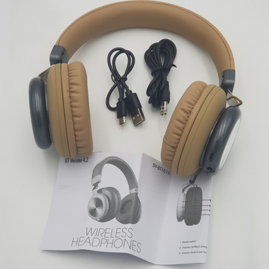 Беспроводные наушники с микрофоном Bluetooth гарнитура с MP3 FOKS SY-BT1616 LambixPof-SY-BT1616 фото