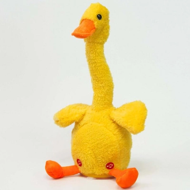 Інтерактивна іграшка повторюшка Качка Talking duck 120 пісень танцює, співає, світиться та повторює слова grant-3 фото