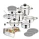 Универсальный набор посуды из коррозионностойкой стали Zepter 21 предмет набор принадлежности для кухни Kitch-9 фото 1