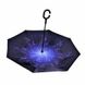 Зонт Lesko Up-Brella Звёздное небо складывающийся зонтик в обратном направлении длинная ручка Vener-187 фото 3