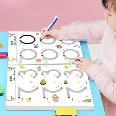 Развивающая книга Монтессори Busy Book пиши-стирай Stroke Line dot to dot 30 листов (60 задач), от 2 лет OptDropPof-MA-331 фото