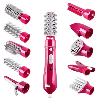 Фен щетка 10 в 1 Fullcome Hair Styler ST300 Профессиональный многофункциональный стайлер для выпрямления и завивки волос JumpexPof-10346 фото