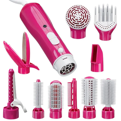 Фен щетка 10 в 1 Fullcome Hair Styler ST300 Профессиональный многофункциональный стайлер для выпрямления и завивки волос JumpexPof-10346 фото