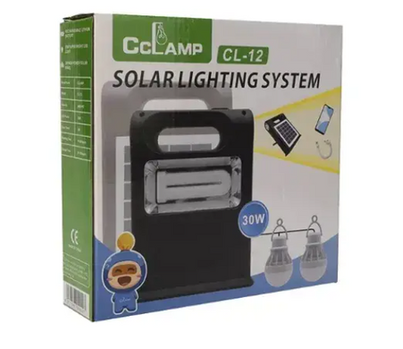Солнечная зарядная станция + LED фонарь Cclamp CL-12 30W с лампочками + Power Bank 30312 фото