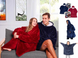 Плед Толстовка з Капюшоном та Руковами Huggle Hoodie 3-в-1 (Синій) Плед з Руками Двосторонній Теплий Худі Халат Домашній KontPoof-Huggle фото 5
