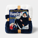 Плед Толстовка з Капюшоном та Руковами Huggle Hoodie 3-в-1 (Синій) Плед з Руками Двосторонній Теплий Худі Халат Домашній KontPoof-Huggle фото 1